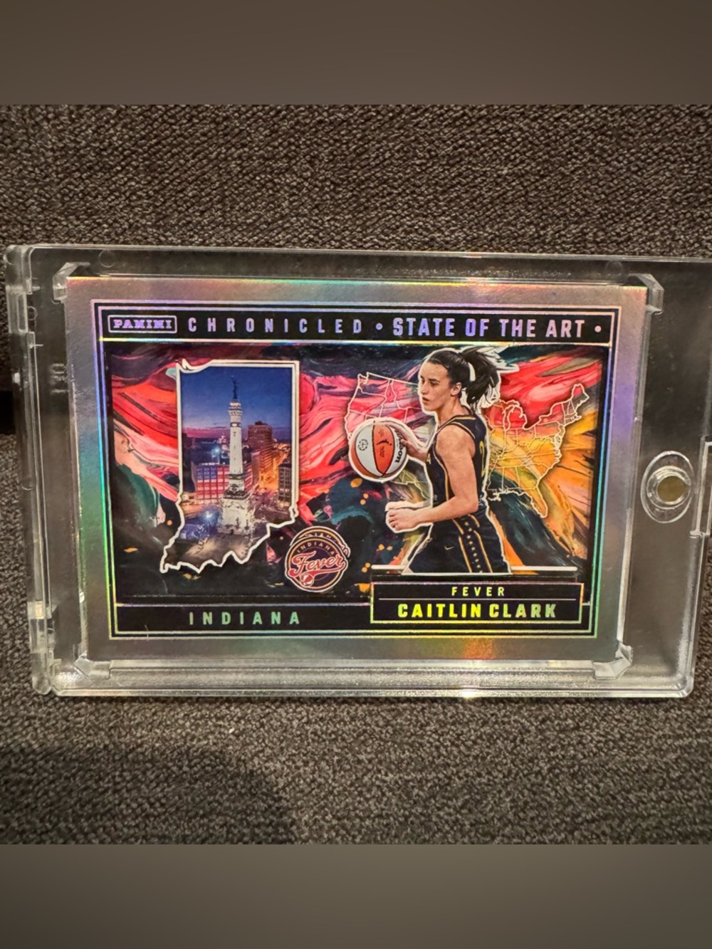 Custom 3D Floater - Caitlin Clark State of the Art - Indiana Fever Black Jersey